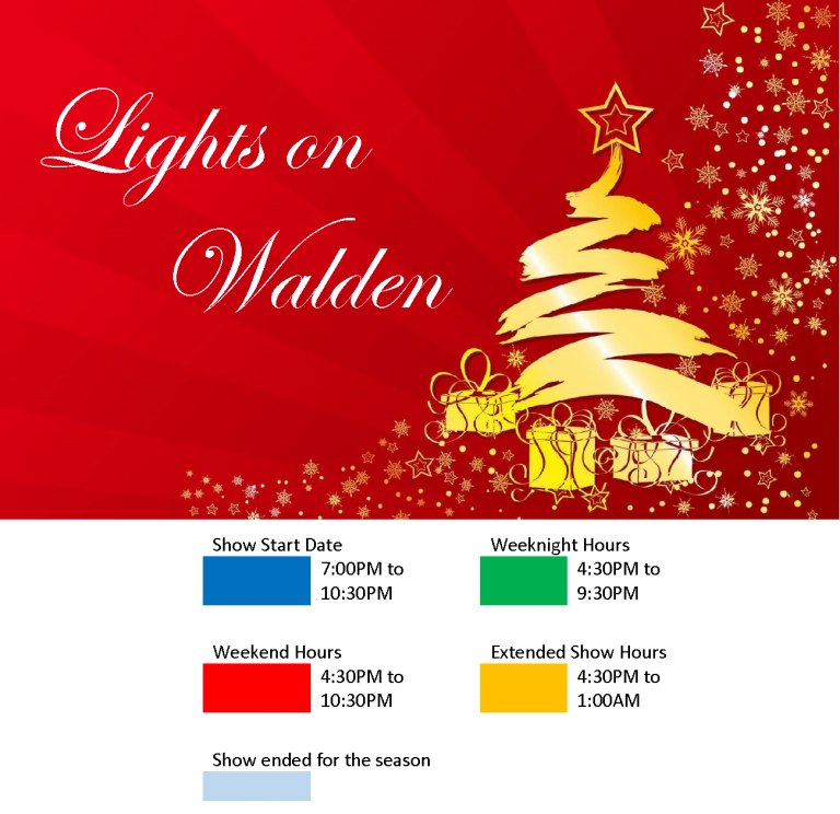 Schedule | Lights on Walden